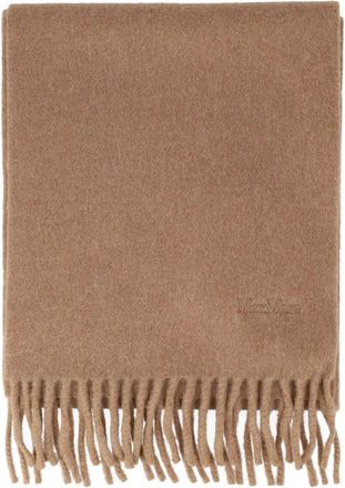 Max Mara Mxafragore Sjaal - Dames - Wintersjaals - Bruin - ONE Size - Wol - Accessoires