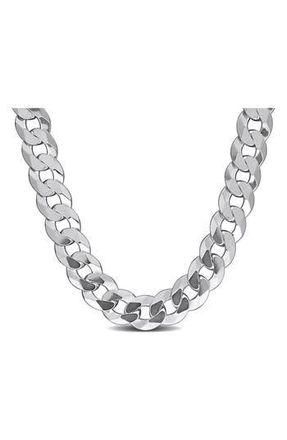 Delmar Sterling Silver Bevel Curb Chain Necklace at Nordstrom Rack