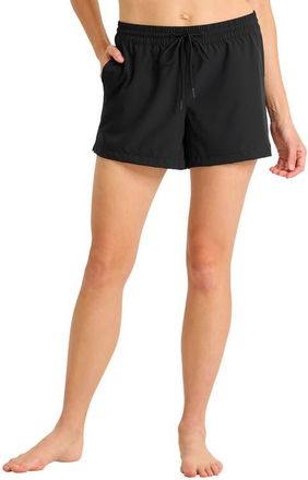 Tommy Bahama Elastic Waist Board Shorts in Black at Nordstrom, Size X-Large