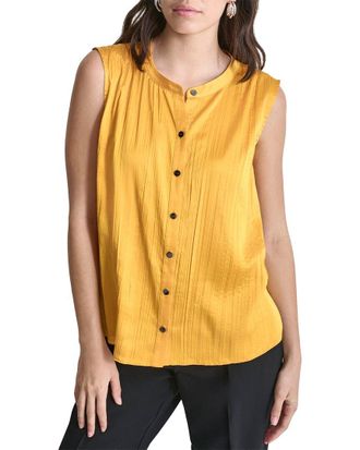 DKNY Dkny Sleeveless Crinkle Top