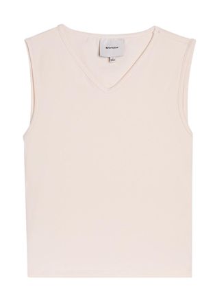Reformation Wren Stretch-cotton top - Cream - XL (UK16 / XL)