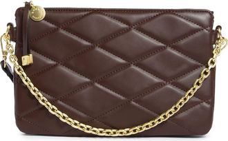 BCBGeneration Quilted Double Compartment Crossbody Bag in Chocolate at Nordstrom Rack