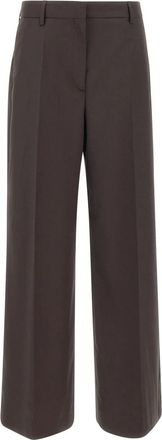 Filippa K Harlow Wolbroek - Dames - Wijde Broeken - Bruin - S - Wol - Broeken