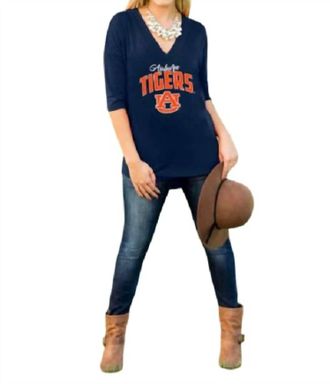 Gameday Couture Auburn University Weekender Top In Navy