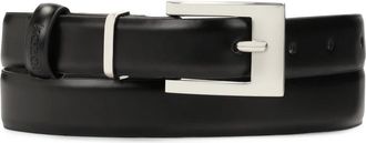 Kazar Smalle riem van glad zwart leer - Dames - Riemen - Zwart - 90 CM - Leer - Accessoires