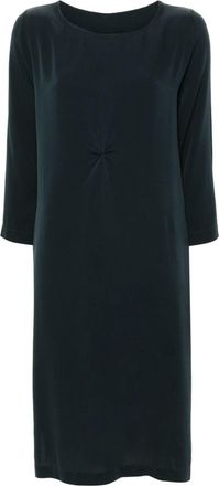 Pr&iuml;vate 0204 ruched-detail midi dress - women - Silk - 3 - Blue