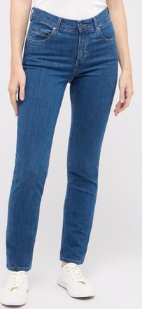 Angels Straight-Jeans ANGELS CICI, Damen, Gr. 34, L&auml;nge 32, blau (mid blau), Denim/Jeans, Obermaterial: 92% Baumwolle, 6% Polyester, 2% Elasthan, straight fi