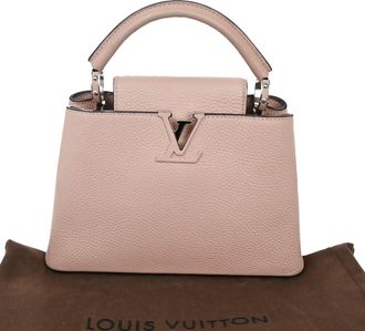 Louis Vuitton Capucines Bag Leather Pink Leather Handbag (Pre-Owned)