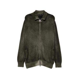 Avant Toi Ribbed-knit Zip-up Sweater