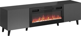 Mirjan24 Mobilier1 - Mueble Tv Remeta 107, Antracita, N&uacute;mero De Puertas: 0, N&uacute;mero De Cajones: 0, 181x50x42cm, Led