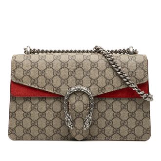 Gucci Pre-owned Womens Medium Gg Supreme Dionysus Shoulder Bag - Sage Green Textile - One Size