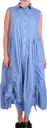 Baci Darted Tier Sleeveless Riverside Dress In Blue