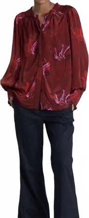 Maria Cher Melrose Julieta Blouse In Red