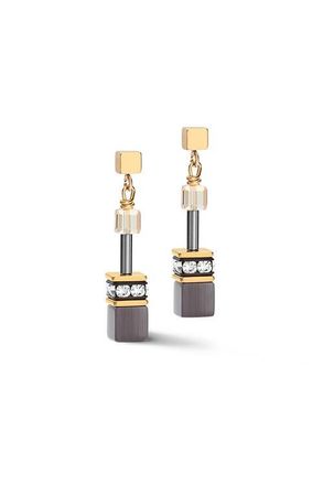 Coeur de Lion Geocube Gold Earrings in Gray at Nordstrom