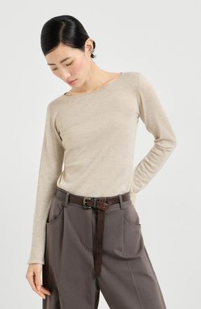Brunello Cucinelli Cashmere and silk Sparkling sweater in Desert at Nordstrom, Size Xx-Small Eu