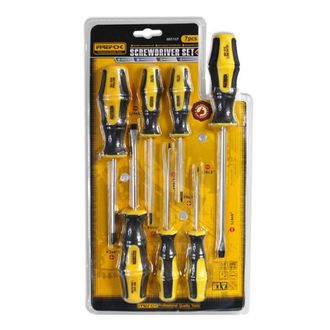 Trade Shop Trade Shop - Cacciaviti A Taglio Phillips 7 Pz In Cromo Vanadio Giraviti Con Punta Magnetica