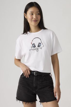 Levi's Graphic Vintage Fit Tee - Donna - XS - Bianco / Headphones Bright White