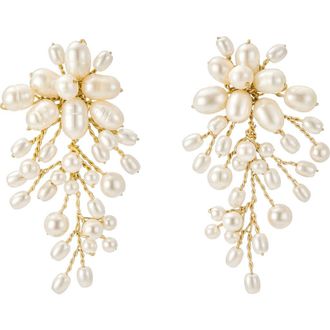 Untamed Petals Moore Freshwater Pearl Earrings in Gold at Nordstrom