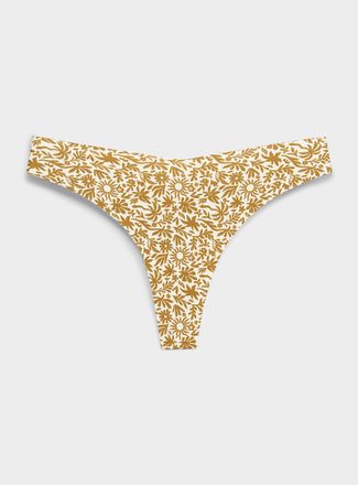 Miiyu Womens Dense laser-cut thong Recycled nylon