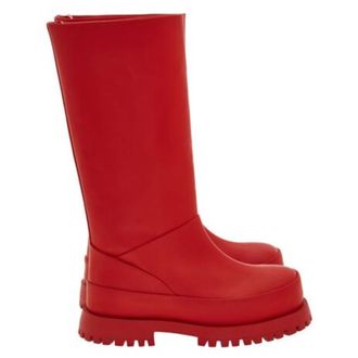 Ferragamo Fazio Leather Combat Boots, Size 10 E