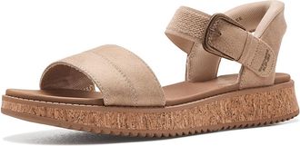 Skechers Bobs Sun Vibe - Be Corky Womens Sandals Natural : 7.5 M, Faux Leather