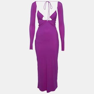 Amazu&igrave;n Amazuin Pink Jersey Tie-Up Detail Midi Issad Dress One Size
