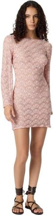 Missoni Long-sleeved Mini Cover-up Dress In Lam&eacute; Viscose With Foliage Motif in Multicoloured at Nordstrom, Size 42 It