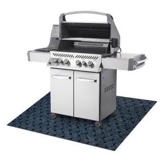 RugsX Rugsx - Vectra 800 Estera Protectora Para Parrilla Para Terraza, Exterior - Azul Blue 100x200 Cm