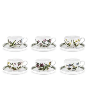 Portmeirion Set Of 4 Botanic Garden 6Pc Breakfast Cup & Saucer Set