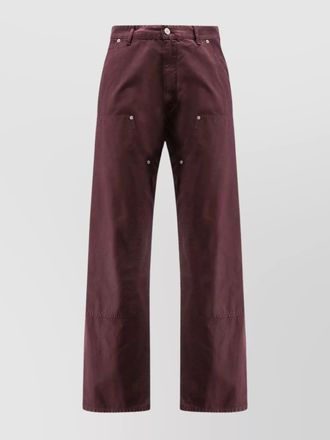 Maison Margiela denim trousers featuring contrast stitching