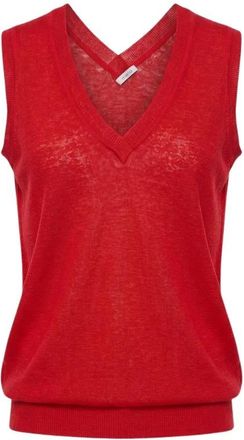 Malo Canotta Lunga - - Knitwear - Donna - Rosso - M