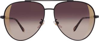 Just Cavalli Brown Gradient Mirror Gold Pilot Ladies Sunglasses SJC029 305G 60