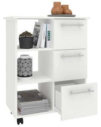 ebuy24 Vcm Carrito De Cocina Carrito De Picking Dimensiones Carro De Cocina Aprox. Al. 85 X An. 68 X T. 38 Cm Suficiente Espacio De Almacenamiento Y Tres Caj