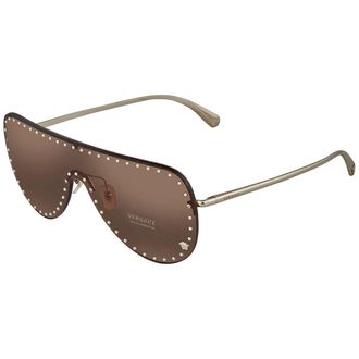 Versace Dark Brown Shield Ladies Sunglasses VE2230B 125273 45