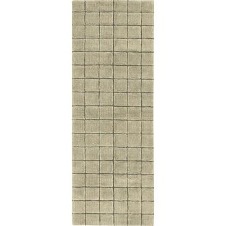 Lorena Canals Woolable Rug Runner Mosaic in Moss Wool, Dark Grey,natural at Nordstrom, Size Medium