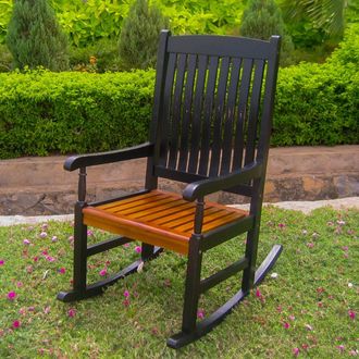 International Caravan Inc Outdoor Wood Porch Rocker