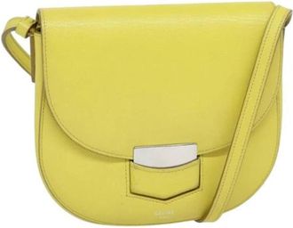 Celine Pre-owned Cross Body Bags, female, Yellow, Size: ONE SIZE Pre-owned Vintage Leather Cross Body Bag