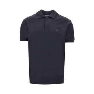 Emporio Armani Travel Essential lyocell and cotton polo Man XXL