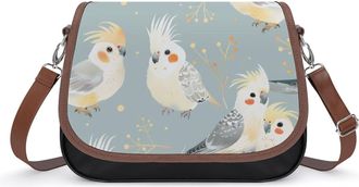 Generic Cute Cockatiel Birds Crossbody Bags for Women Shoulder Messenger Bag Purse Handbags
