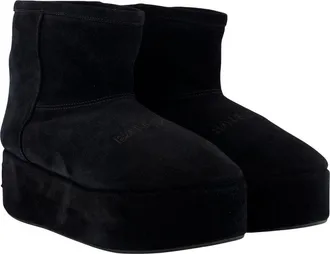 Balenciaga Womens Alaska Boots Black Calfskin