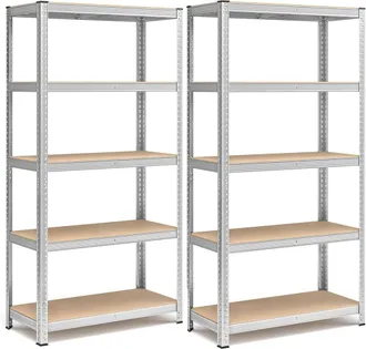 Songmics Estanter&iacute;a pesada de 5 niveles de 40 x 90 x 180 cm de color plata