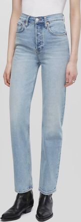Re/Done 70S Stove Pipe Denim Jeans In Undertow