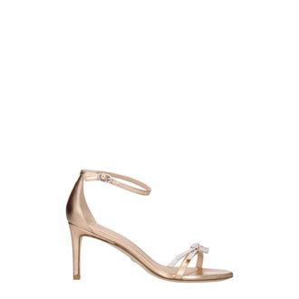 Stuart Weitzman Pink Leather Stiletto Heel Womens Sandals