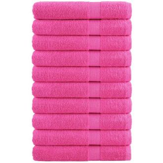 vidaXL Asciugamani solund 10 pz Rosa 100x200 cm 600 g/m&sup2; - Vidaxl