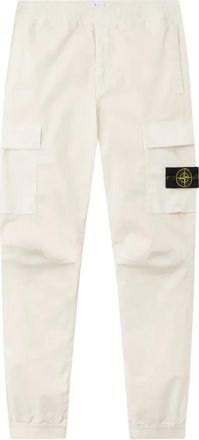 Stone Island Compass-motif cargo pants - men - Organic Cotton/Elastane - 29 - Neutrals