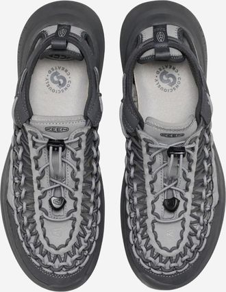 Keen Mens Fabric Sandals Uneek Grey And Rubber Trainers Sneaker