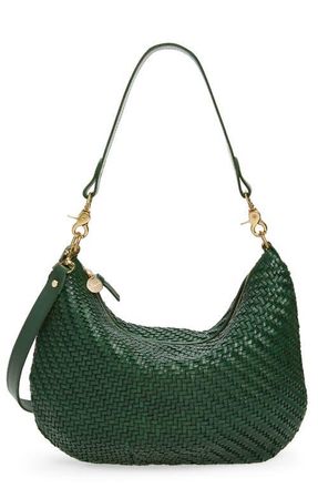 Clare Vivier Moyen Messenger Crossbody Bag in Evergreen Woven at Nordstrom