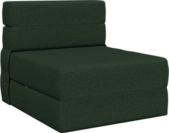 vidaXL Sof&aacute; Cama Plegable Verde Oscuro 70 X 80 X 60 Cm Tela Vidaxl