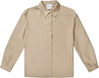 Munthe Silk Classic Shirt - Dames - Overhemden - Beige - M - Overhemden