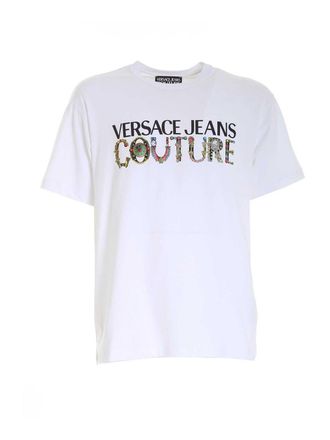 Versace Jeans Couture Regalia logo T-shirt in white